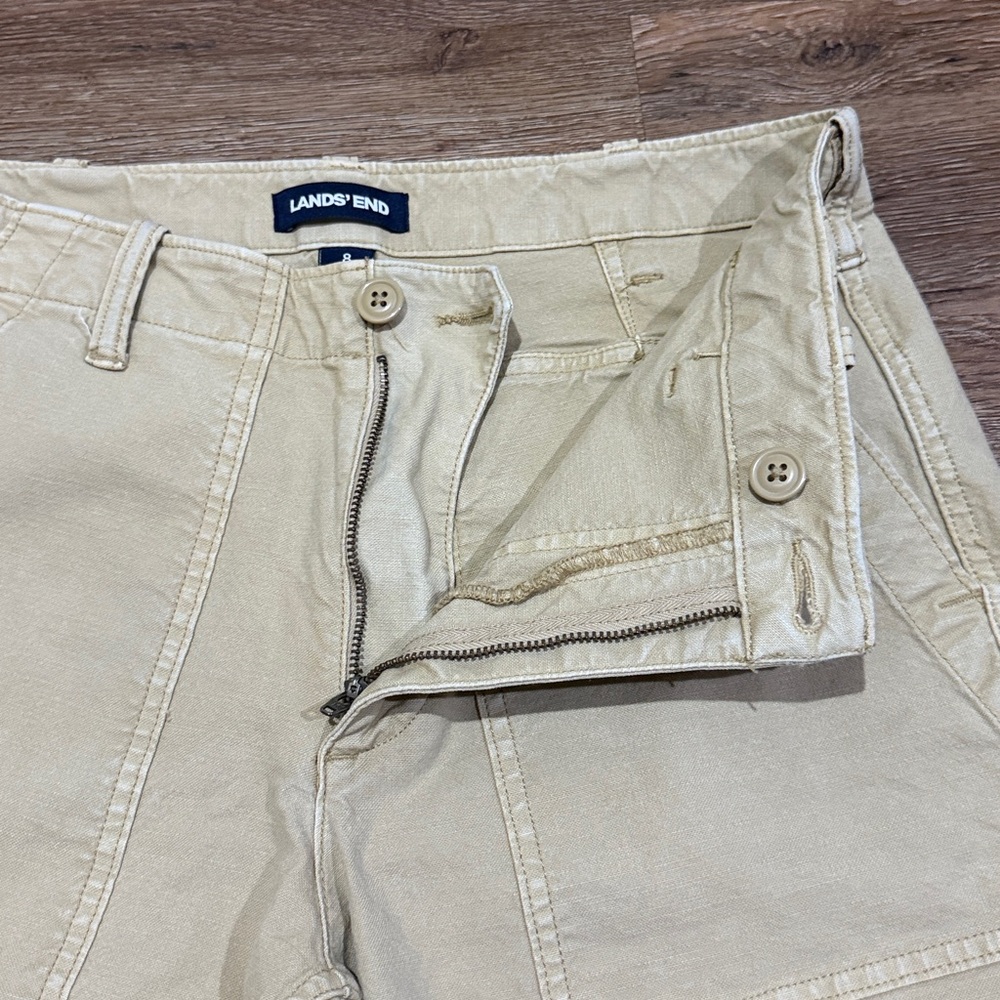 Lands' End Women's Chino High Rise Utility Pants - Picture 6 of 8